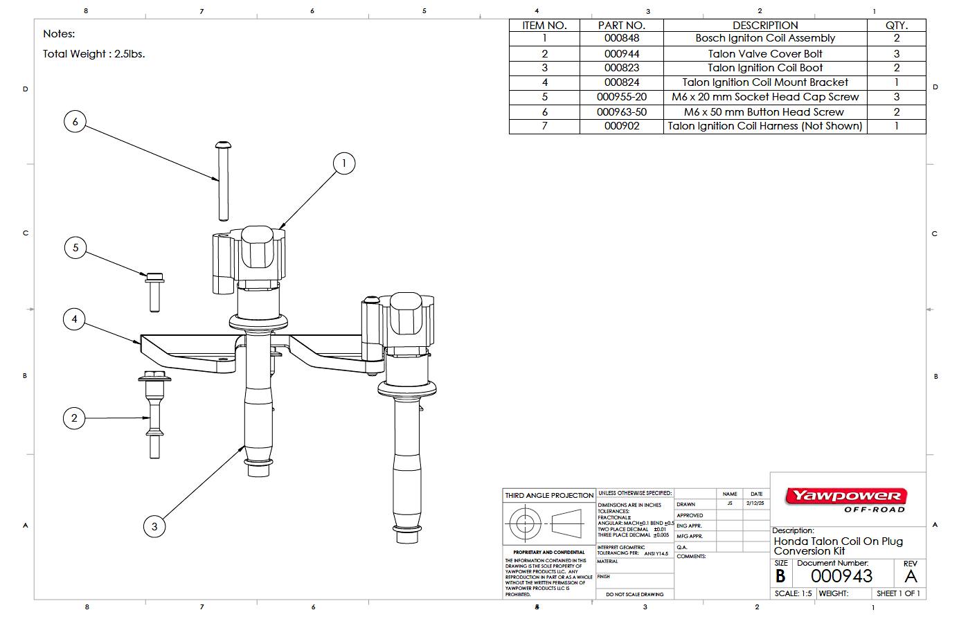 COIL ON PLUG CONVERSION KIT • HONDA TALON • 2019 & UP • YAWPOWER OFFROAD