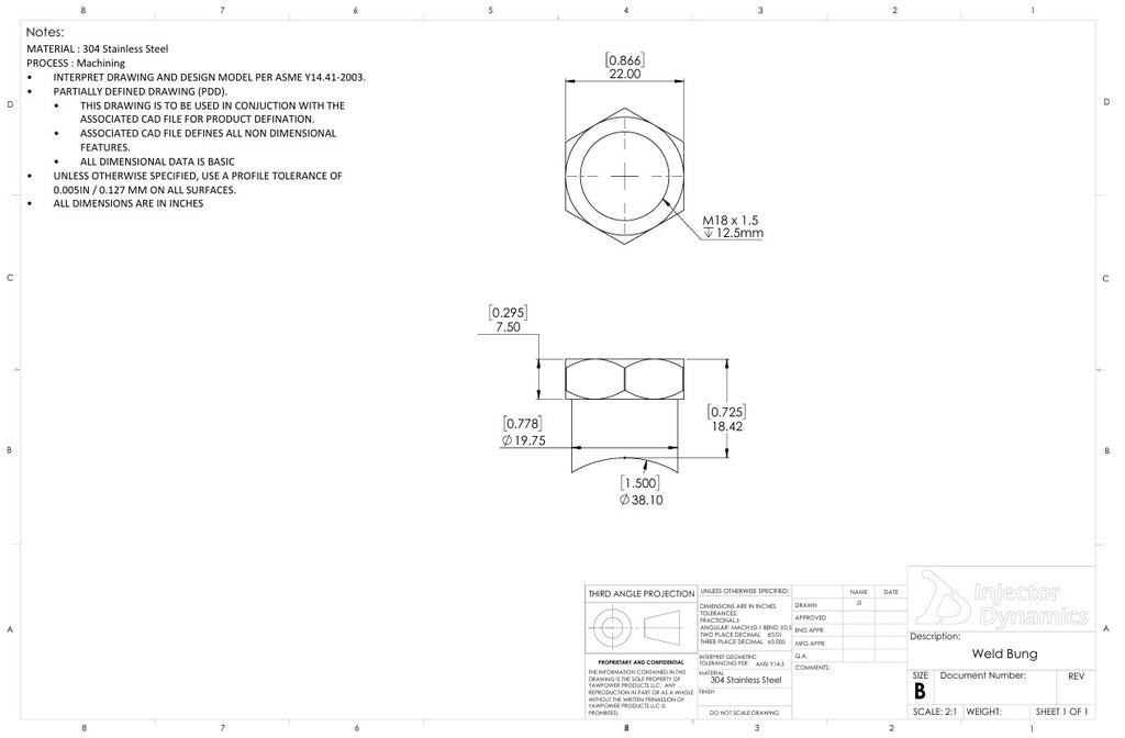 PRIMARY PIPE O₂ SENSOR BUNG • YAWPOWER OFFROAD
